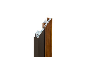 Transferencia de grano de madera + recubrimiento en polvo